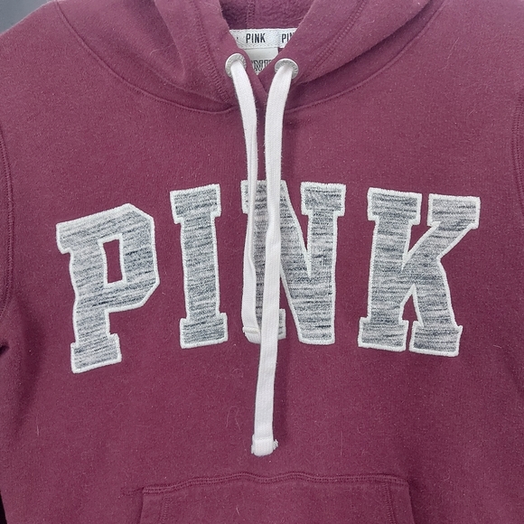 PINK pull over hoodie pink logo stripes - Picture 2 of 5